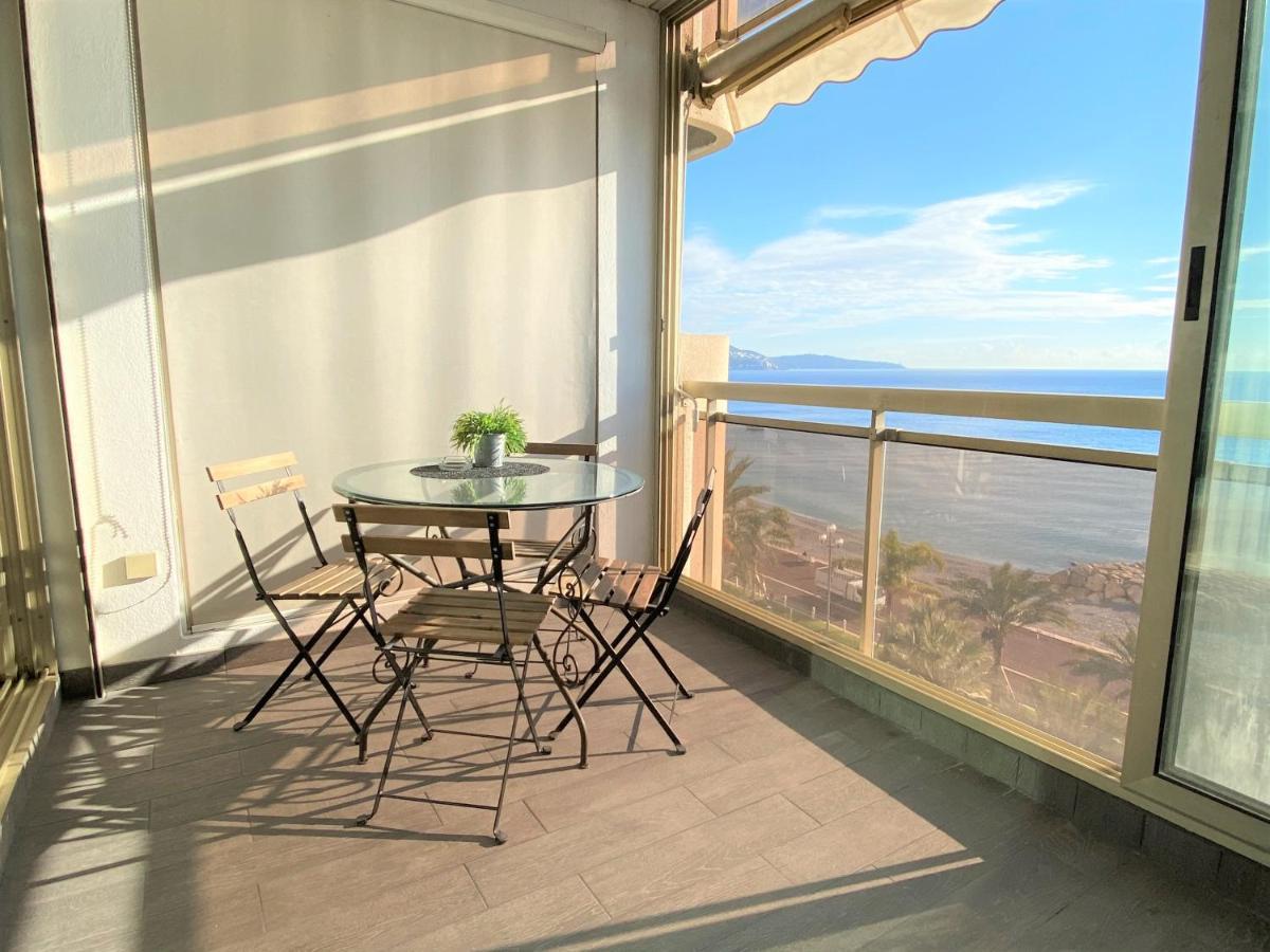 Sea Front - Panoramic Sea View Studio With Terrace Ніцца Екстер'єр фото
